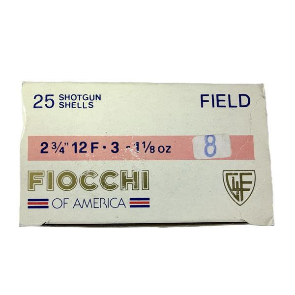 12 Gauge Fiocchi FIELD 8 Shot x25 Shells