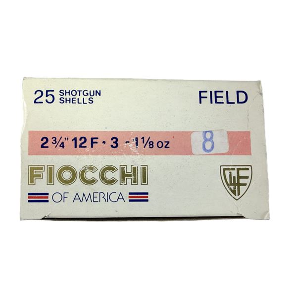 12 Gauge Fiocchi FIELD 8 Shot x25 Shells