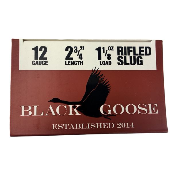 12 Gauge Black Goose RIFLED SLUG x25 Shells