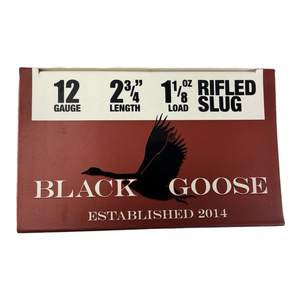 12 Gauge Black Goose RIFLED SLUG x25 Shells