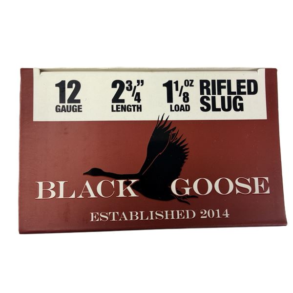 12 Gauge Black Goose RIFLED SLUG x25 Shells
