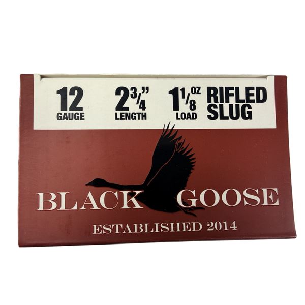 12 Gauge Black Goose RIFLED SLUG x25 Shells