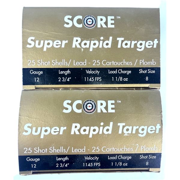 12 Gauge SCORE Target Load x50 Shells