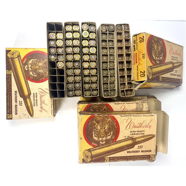 257 Weatherby Magnum BRASS LOT x89 w/ Boxes