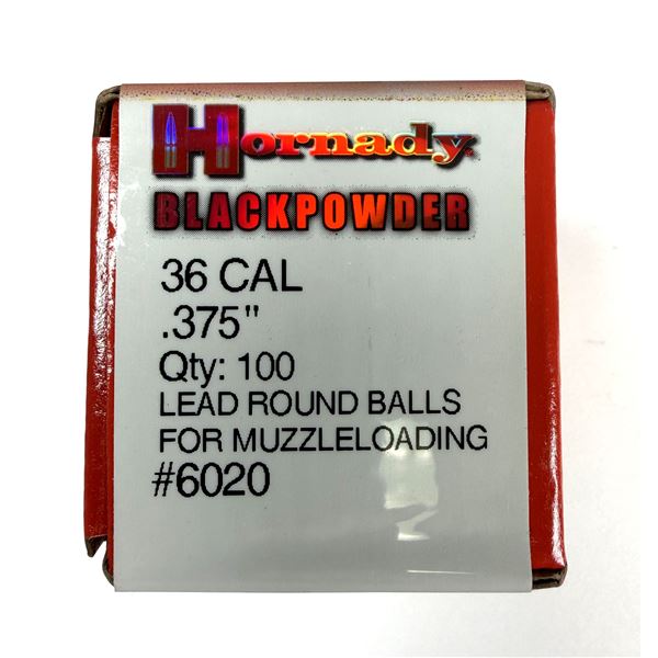 36 CAL Hornady Lead Round Balls x100 - NIB