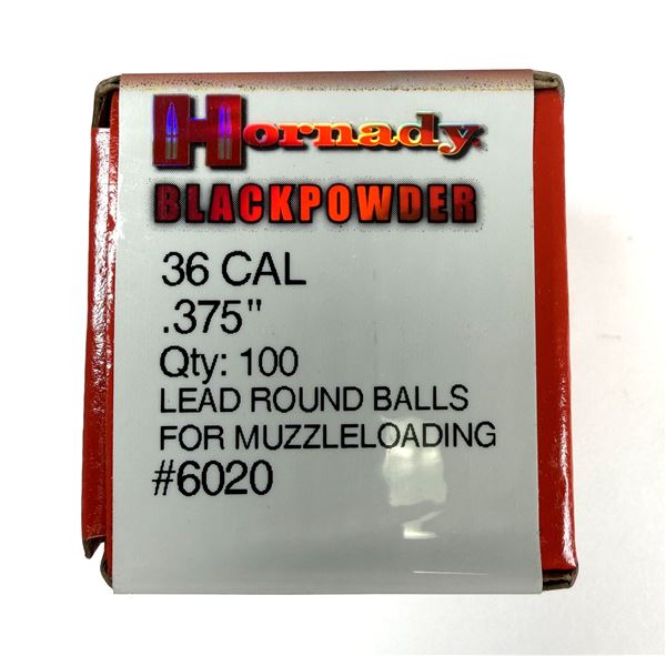 36 CAL Hornady Lead Round Balls x100