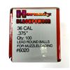 Image 1 : 36 CAL Hornady Lead Round Balls x100