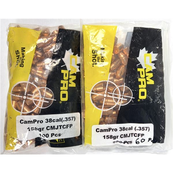 38 / 357 CamPro Bullets x160