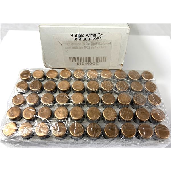 Buffalo Arms .510 440 Grain Bullets x50 - Cast Lead