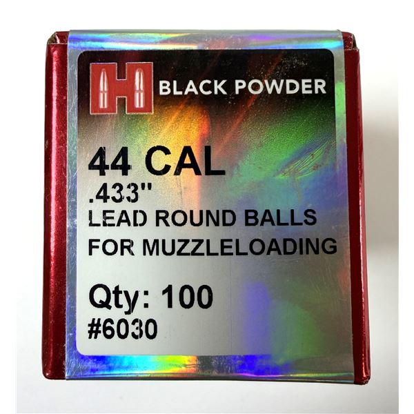 44 CAL Hornady .433 Lead Round Balls x100