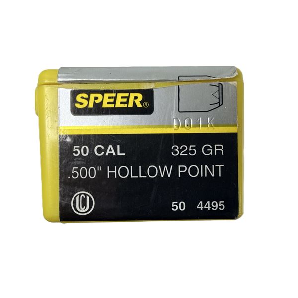 50 CAL Speer HP Bullets x50 - 325 Grain
