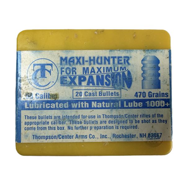 50 CAL Max-Hunter Cast Bullets x20 - 470 Grain