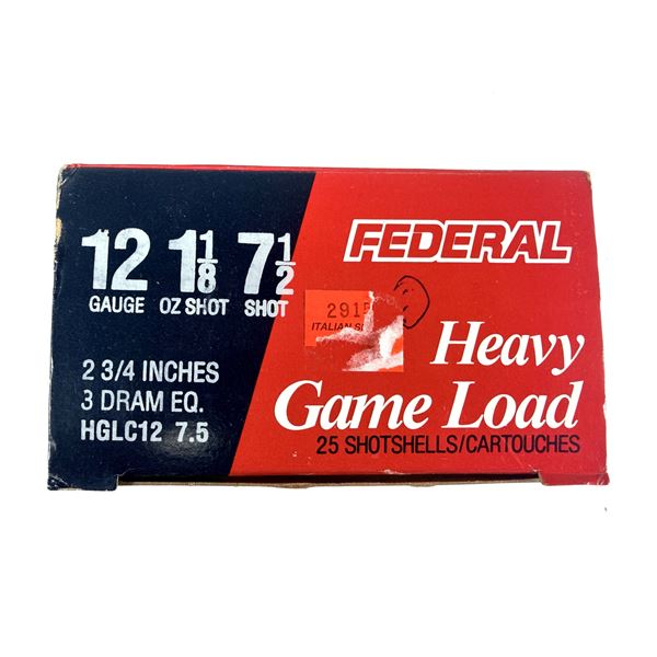12 Gauge Federal Heavy Game Load x25 Shells