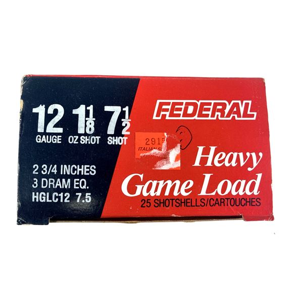 12 Gauge Federal Heavy Game Load x25 Shells