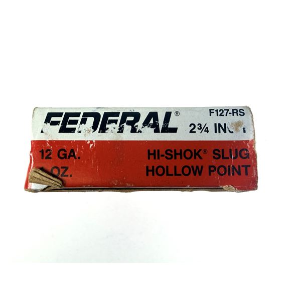 12 Gauge Federal Hi-Shok HP Slug x5 Shells