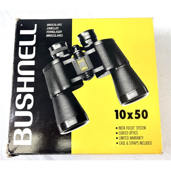 Bushnell 10x50 Binoculars w/ Box & Bag