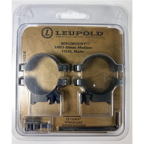 Leupold SAKO 30mm Medium Scope RIngs NEW