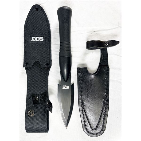 SOG Thrower Knife w/ 2 Sheathes