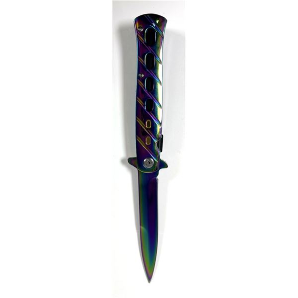 Rainbow Spring Folding Kinfe - NEW