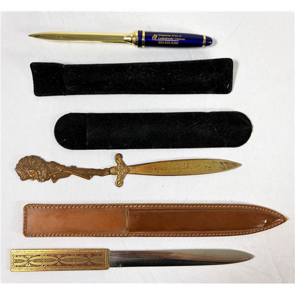 Vintaqe Letter Openers x3