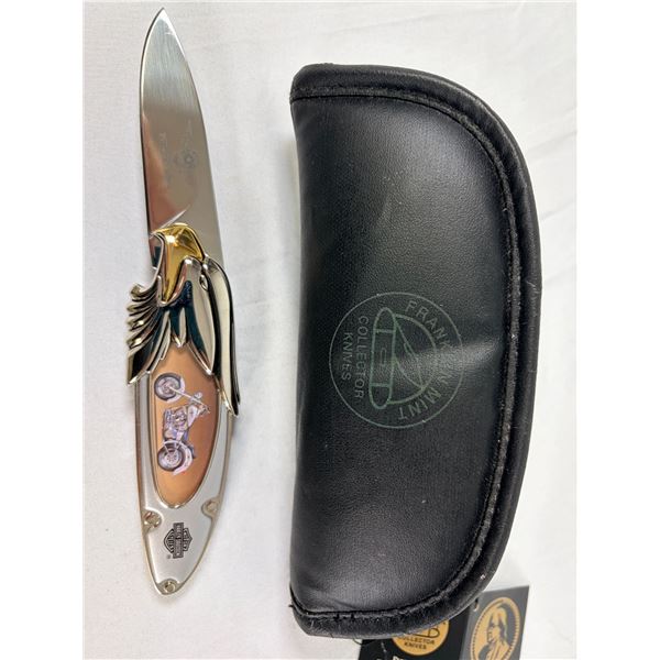 Franklin Mint Harley Davidson Folding Knife w/ Case