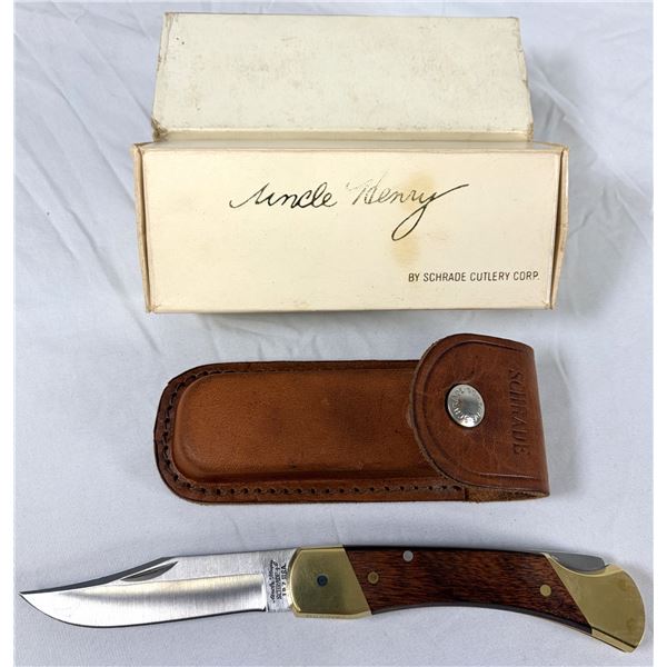 Schrade LB-7 Folding Knife w/ Box & Sheath