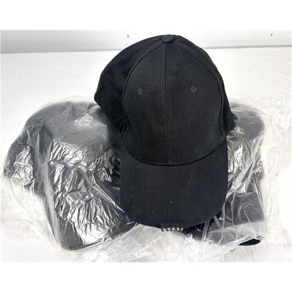 x3 LED Light Black Caps NEW