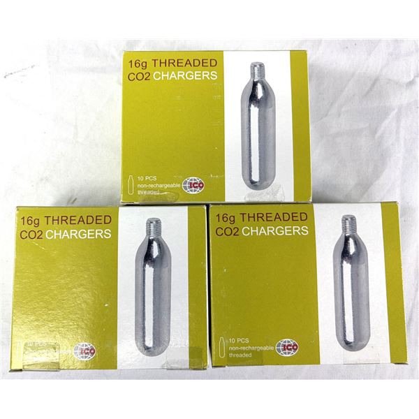 16 Gram Threaded Co2 Chargers x30