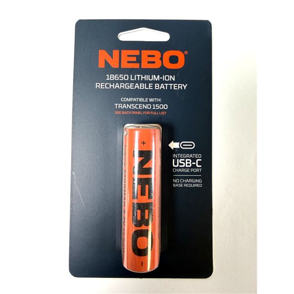 NEBO 18650 Lithium-Ion Rechargeable Battery NEW