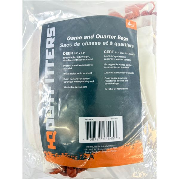 Game & Quarter Bags x4 NEW - 28x44 Inches