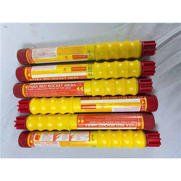 Marine Rocket Signal Flares x6 PACK