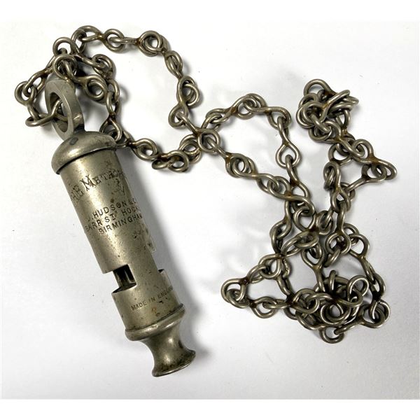 Vintage Police Whistle w/ Chain