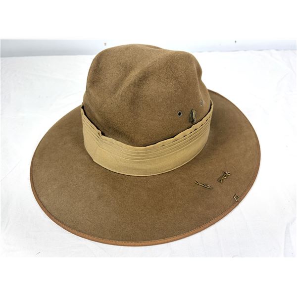 Australian Felt Bush Hat w/ Cap Badge