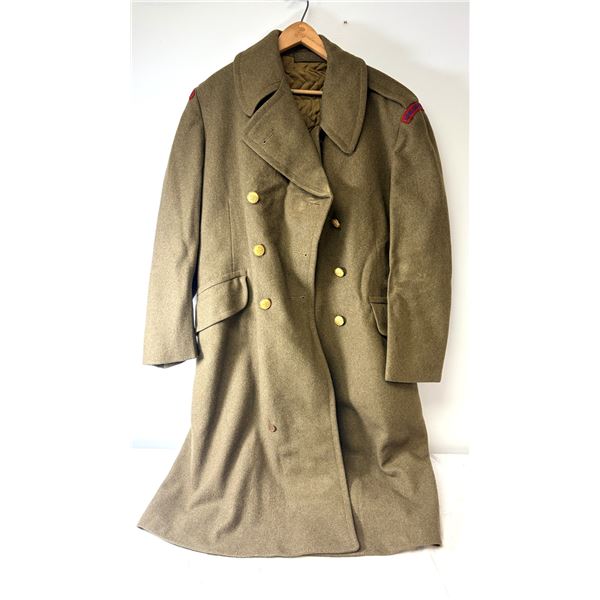 Canadian Army Wool LONG Coat - 1951 Size 10