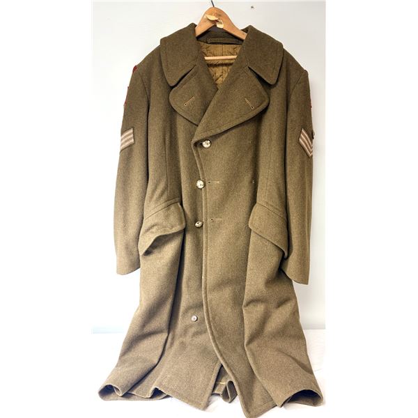 Canadian Army Wool LONG Coat - Large