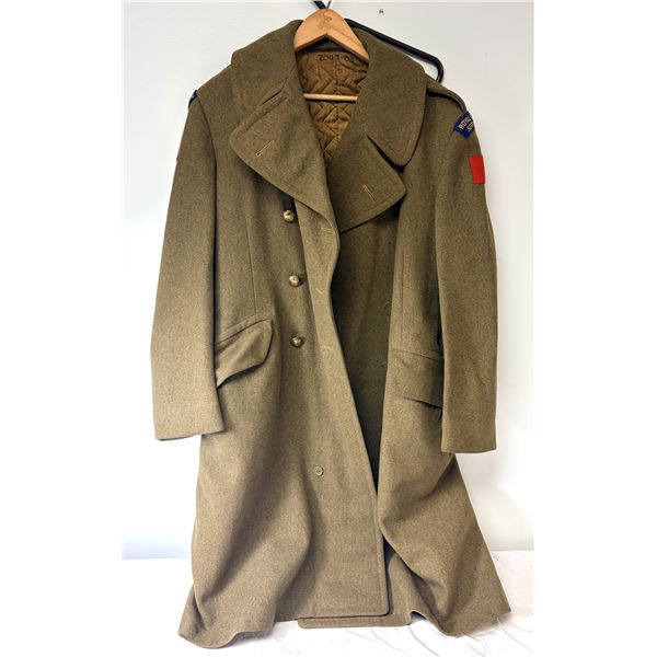 Canadian Army Wool LONG Coat -1951 Size 6
