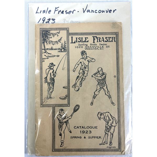 1923 Lisle Fraser Catalog - Sporting Goods