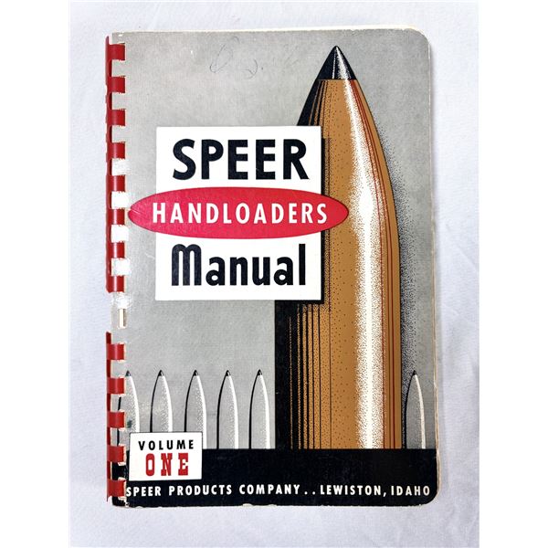 Speer Volume 1 Handloaders Manual