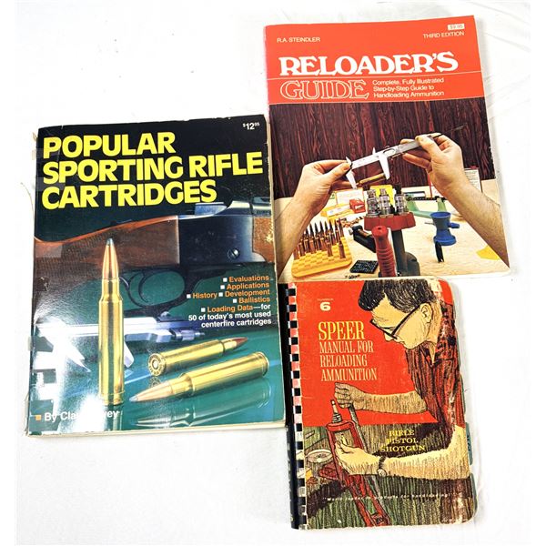 x3 Reloading & Cartridge Books LOT