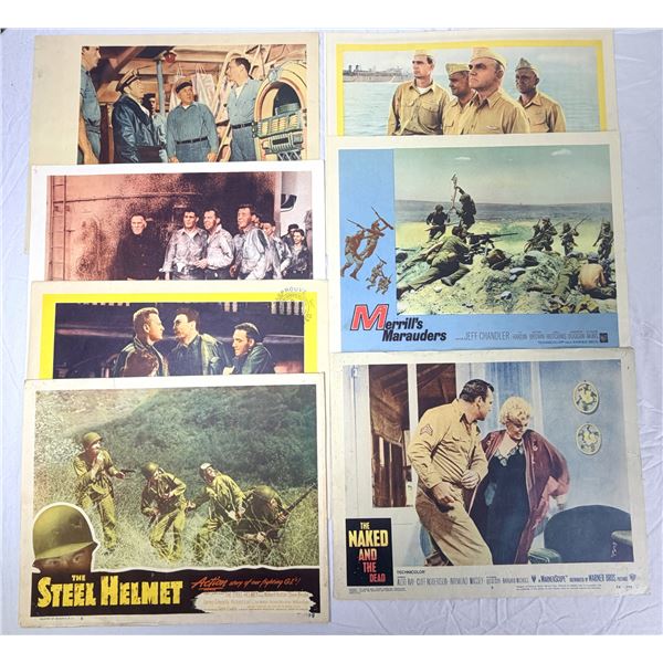 x7 War Movie Themed Movie Lobby Cards