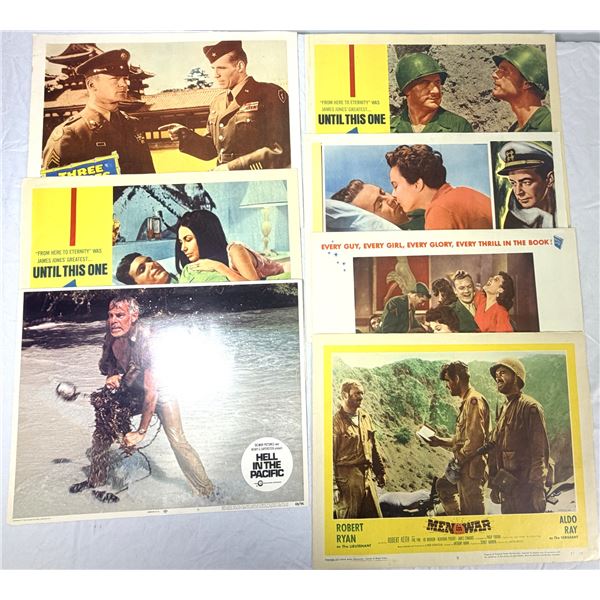 x7 War Movie Themed Movie Lobby Cards