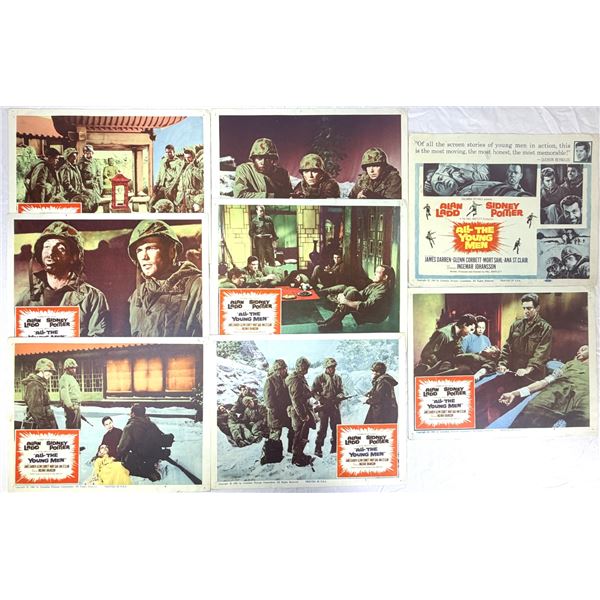 All The Young Men Movie Lobby Cards x8