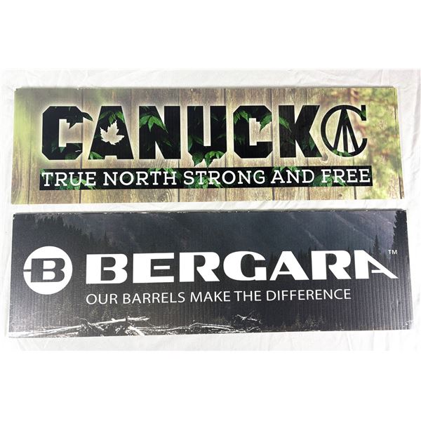 Canuck & Bergara Signs x2