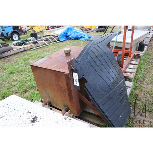 Steel fuel tank, 21"h x 27"w x 22"d