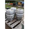 Image 1 : Three aluminum beer kegs