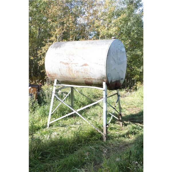 Fuel tank and stand, last contents unknown