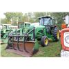 Image 1 : John Deere 2950 tractor with one 148 loader, fitted with grapple attached to bucket, run and operati