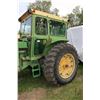 Image 19 : John Deere 4020 tractor, fitted with cab. and 158 loader with bucket. Showing 7966.7 hours. Running 