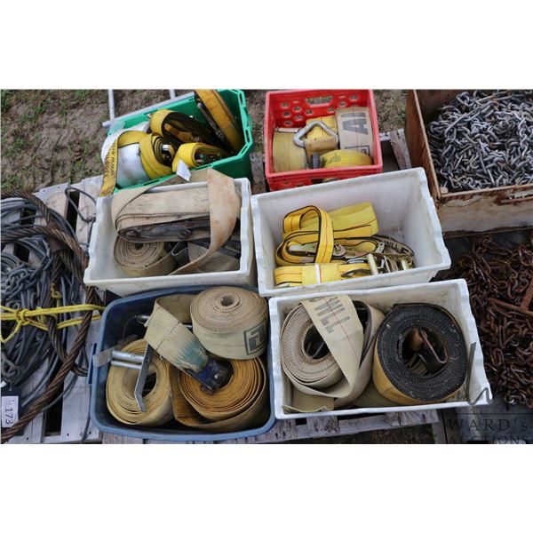 Large selection of securement straps in assorted sizes