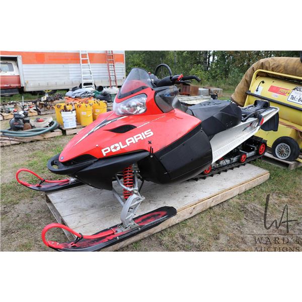 Highly customized 2005 Polaris model 900 RMK S06PL8DSA snowmobile, fitted with intercooler and turbo